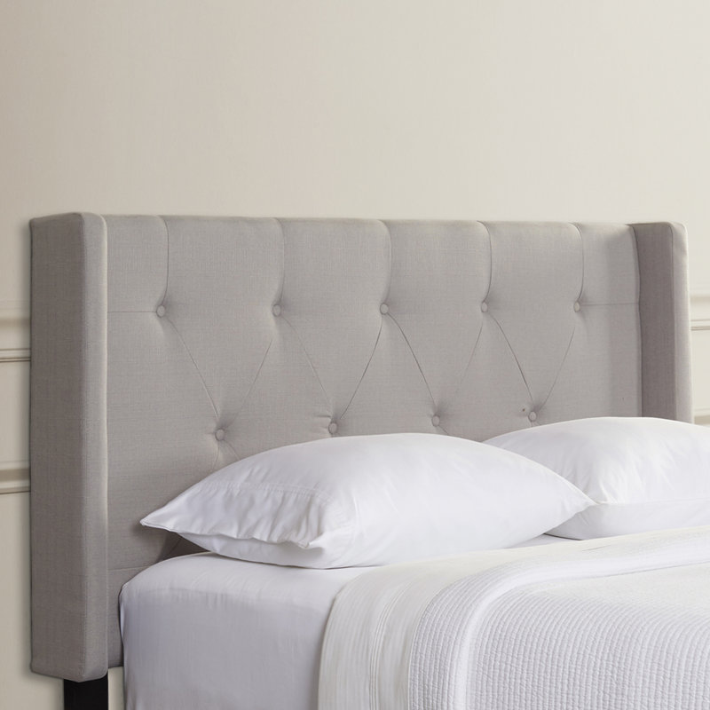 Three Posts Smyrna Queen Upholstered Wingback Headboard & Reviews Wayfair